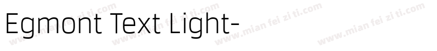 Egmont Text Light字体转换